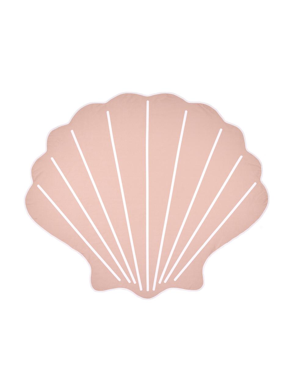 Plážová osuška ve tvaru mušle Shelly, Růžová, bílá
