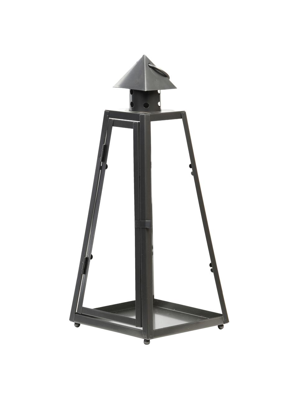 Moderný lampáš Piramid, Tmavosivá, Š 17 x V 40 cm