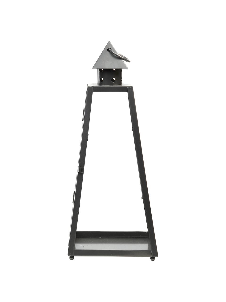 Lanterne Piramid, Gris foncé, larg. 17 x haut. 40 cm