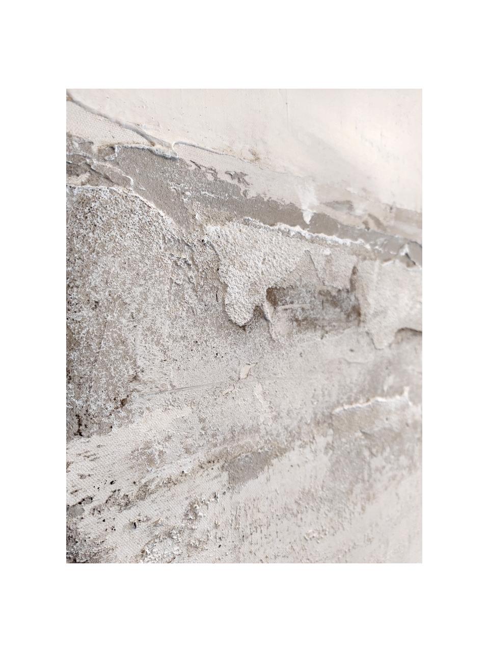 Quadro su tela dipinto a mano Sandy, Bianco sporco, tonalità beige, Larg. 98 x Alt. 98 cm