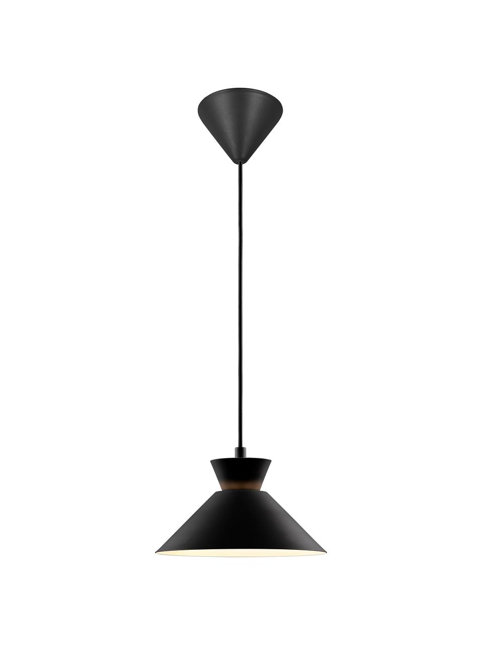 Malá závesná lampa Dial, Čierna, Ø 25 x V 14 cm
