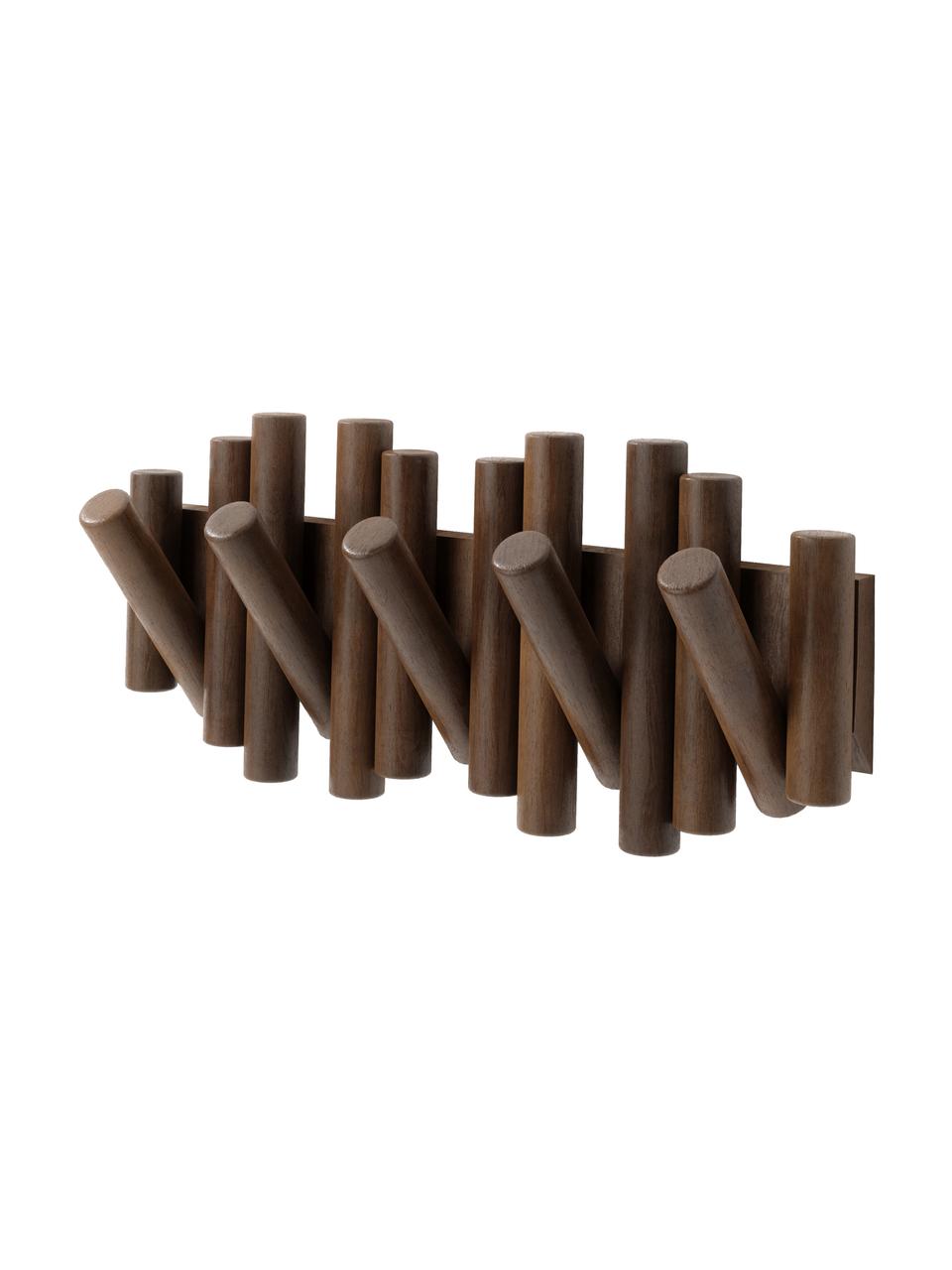 Perchero de pared de madera de pino Picket, Madera de pino, Madera de pino oscura, An 38 x Al 17 cm