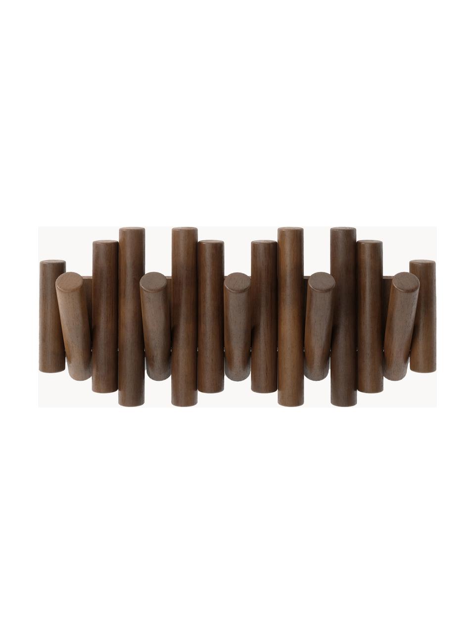 Wandkapstok Picket van grenenhout, Grenenhout, Grenenhout, donker, B 38 x H 17 cm