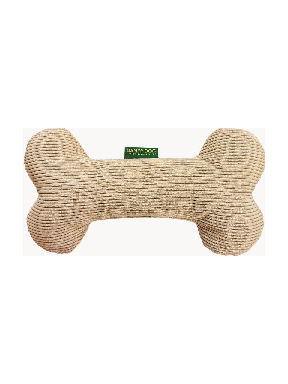 Jouet en velours côtelé pour chien en forme d'os Relax , tailles variées, Beige, larg. 25 x haut. 14 cm