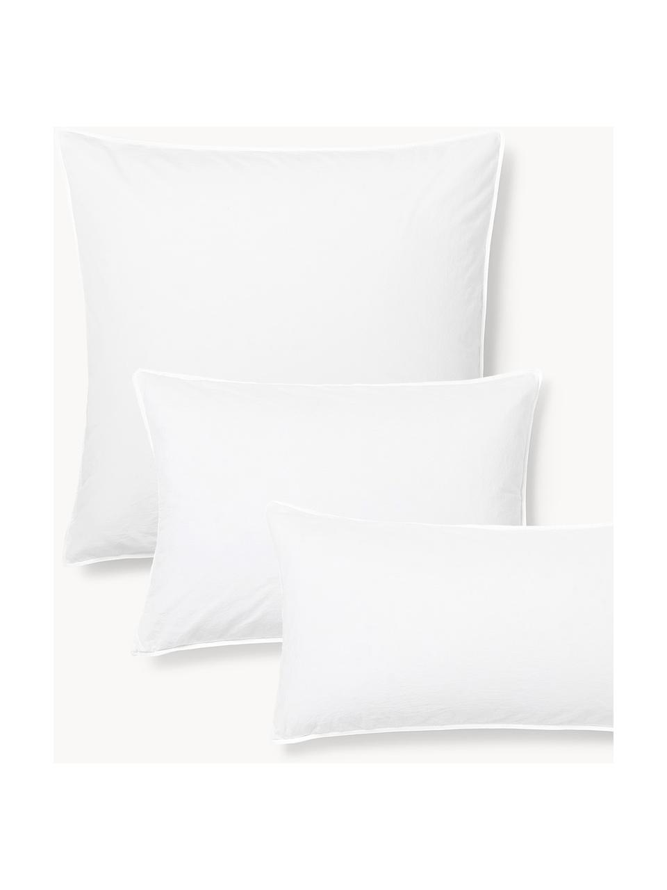 Funda de almohada de percal lavado Debbie, Blanco, An 45 x L 110 cm