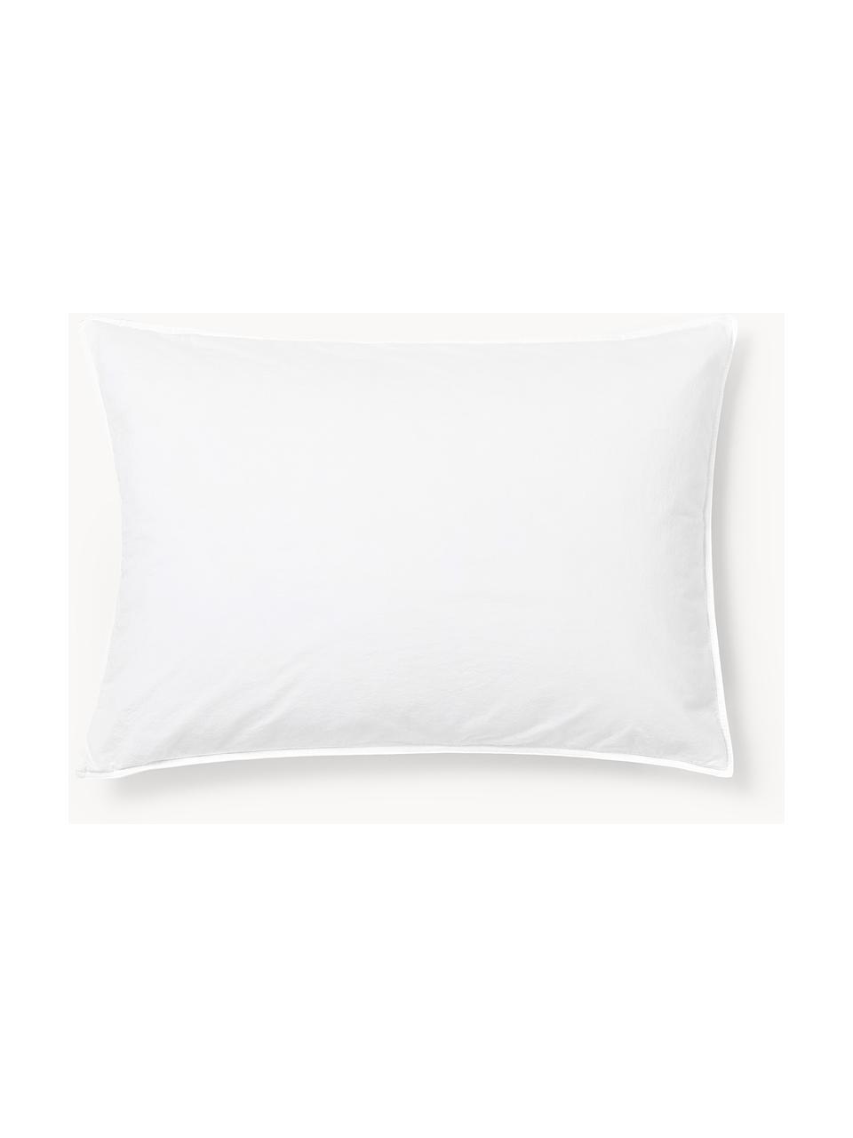 Funda de almohada de percal lavado Debbie, Blanco, An 45 x L 110 cm