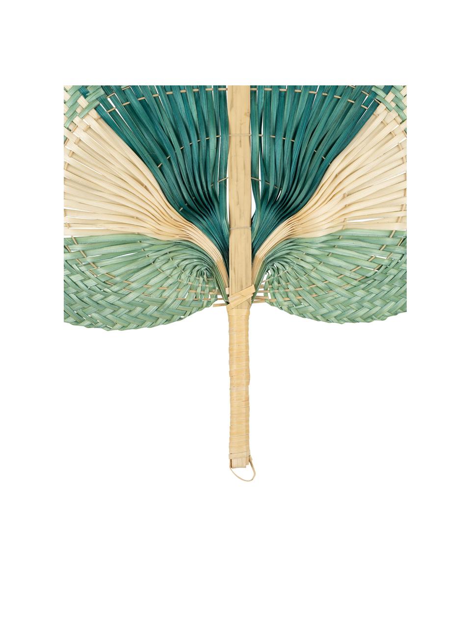 Nástenná dekorácia z bambusu Asia, Bambus, Béžová, zelená, mätová, Š 50 x V 60 cm