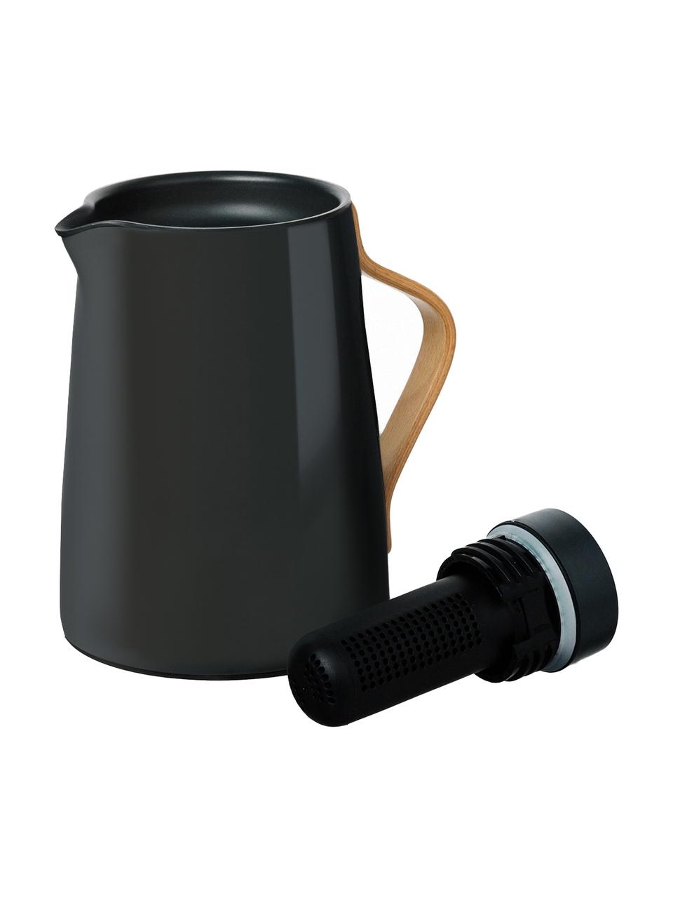 Zaparzacz do herbaty Emma, 1 l, Korpus: stal szlachetna, Czarny, błyszczący, 1 l