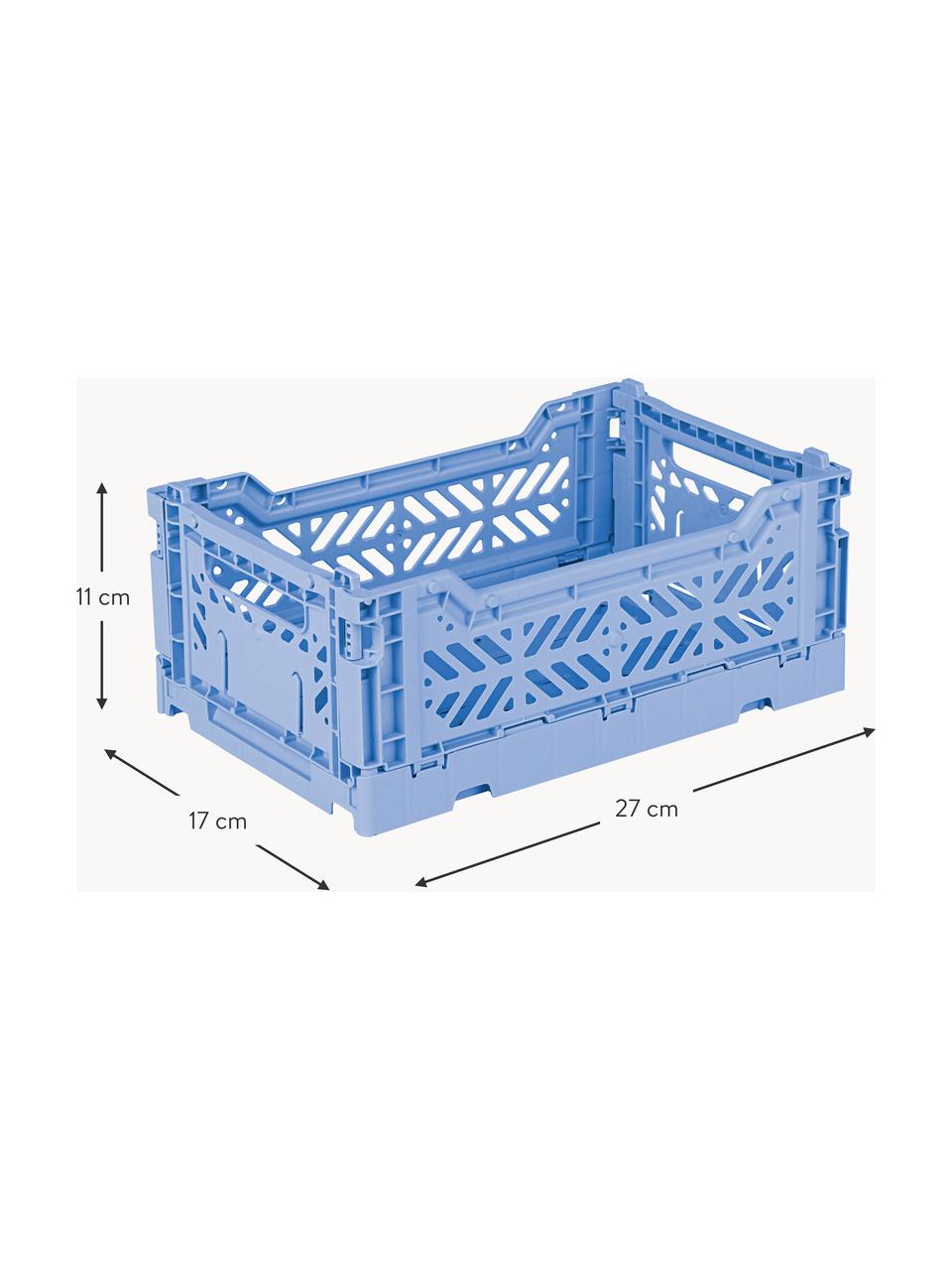 Contenitore pieghevole Midi, larg. 27 cm, Plastica, Blu, Larg. 27 x Prof. 17 cm