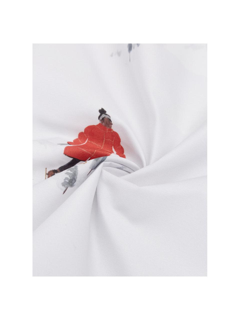 Designer Perkal-Kopfkissenbezüge Ice Skater aus Bio-Baumwolle von Candice Gray, 2 Stück, Webart: Perkal Fadendichte 180 TC, Mehrfarbig, 40 x 80 cm