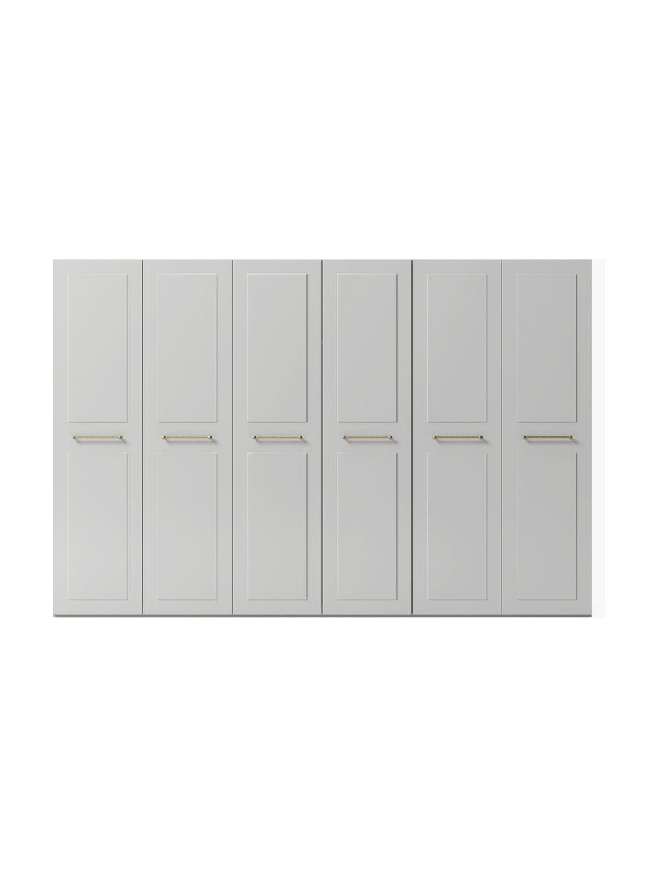 Armoire modulaire à portes battantes Charlotte, larg. 300 cm, plusieurs variantes, Gris, Basic Interior, larg. 300 x haut. 200 cm