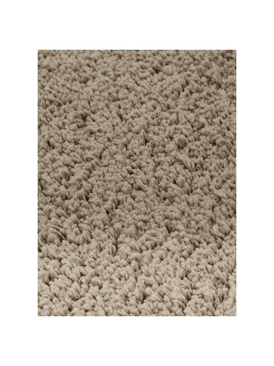 Flauschiger runder Hochflor-Teppich Leighton in Beige, Flor: Mikrofaser (100% Polyeste, Beige-Braun, Ø 150 cm (Größe M)