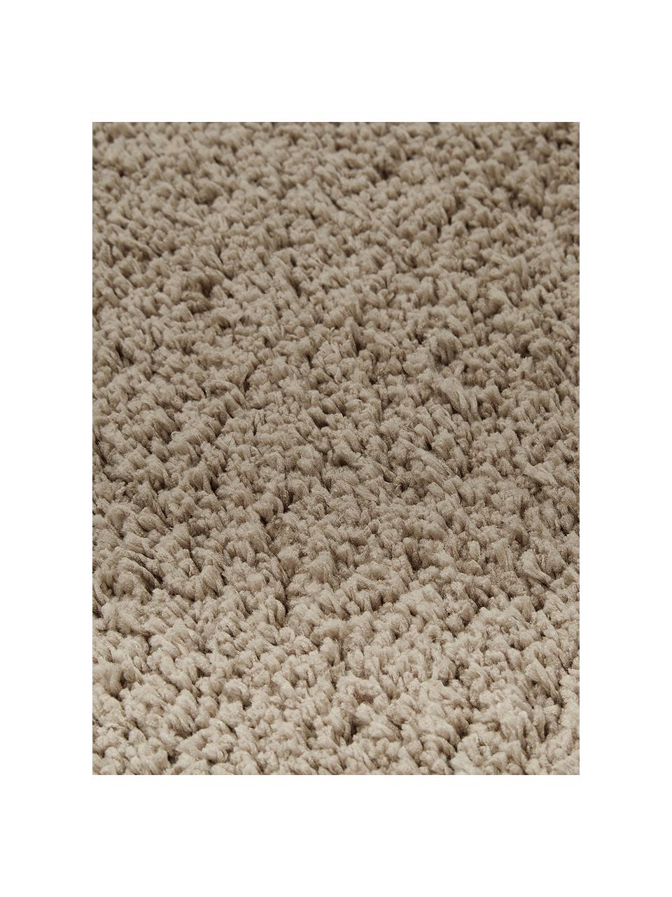Tapis rond à longs poils beige Leighton, Beige-brun, Ø 150 cm (taille M)