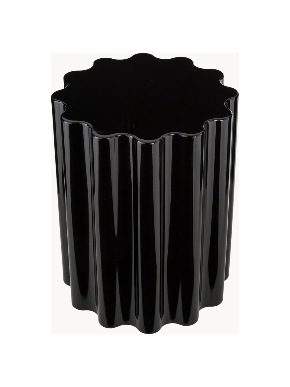 Sgabello/tavolino di design Colonna, Materiale termoplastico pigmentato, Nero, Ø 35 x Alt. 46 cm