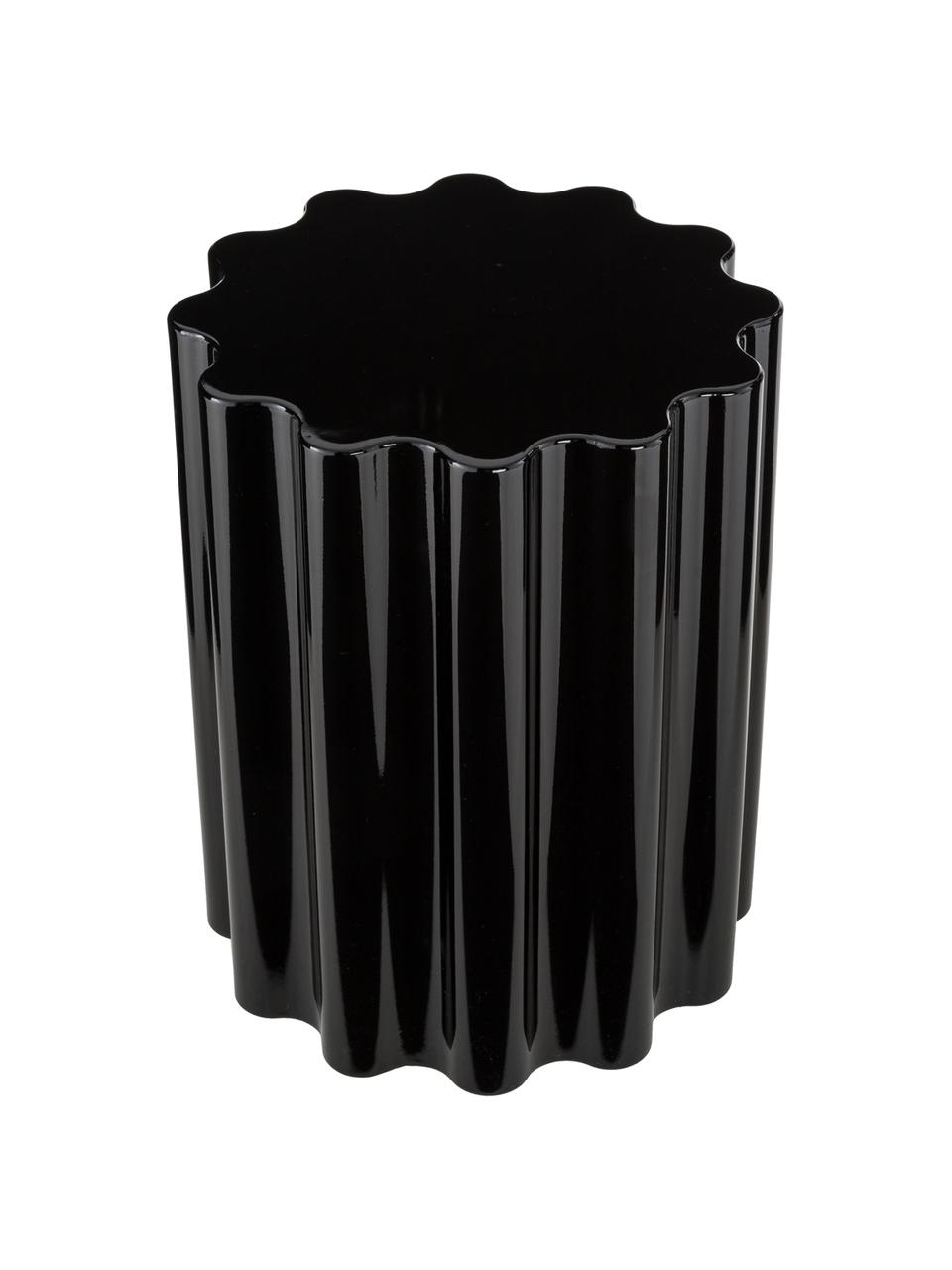 Stołek/stolik pomocniczy Colonna, Tworzywo sztuczne, pigmentowane, termoplastyczne, Czarny, błyszczący, Ø 35 x 46 cm