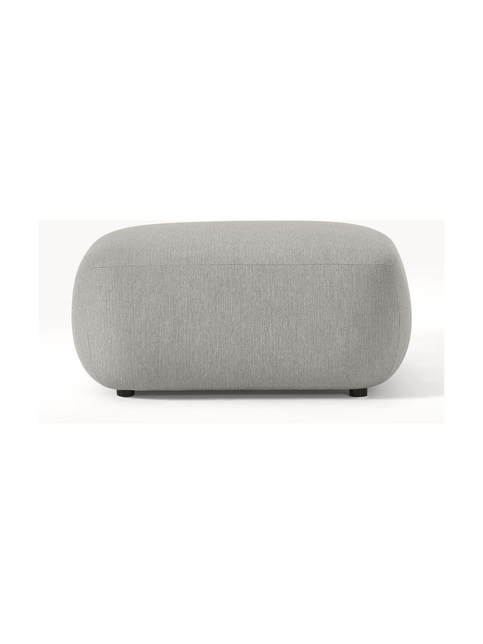 Reposapiés puf Sofia, Tapizado: 100% polipropileno Alta r, Estructura: madera de abeto con certi, Patas: plástico El material util, Tejido gris, An 99 x F 78 cm