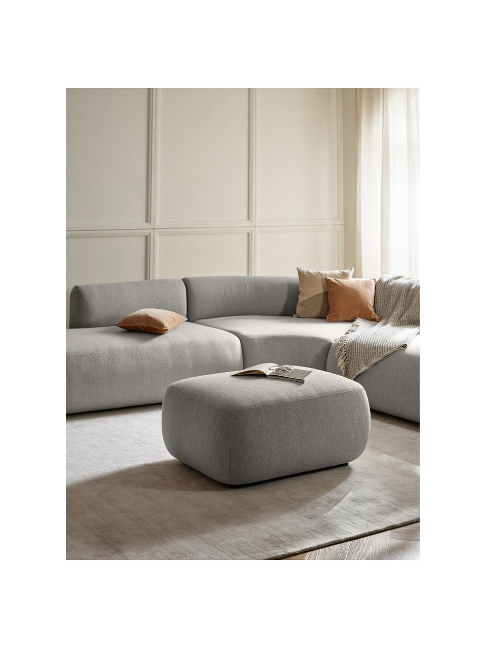 Hocker Sofia, Bezug: 100 % Polypropylen Der ho, Gestell: Fichtenholz, Spanplatte, , Webstoff Grau, B 75 x T 96 cm