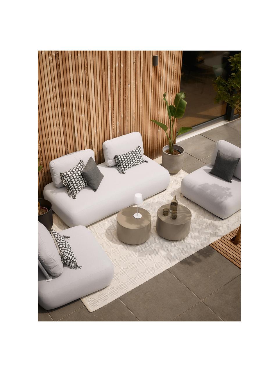 Salon de jardin modulable Olala, 3 élém., Tissu gris clair, Lot de tailles différentes