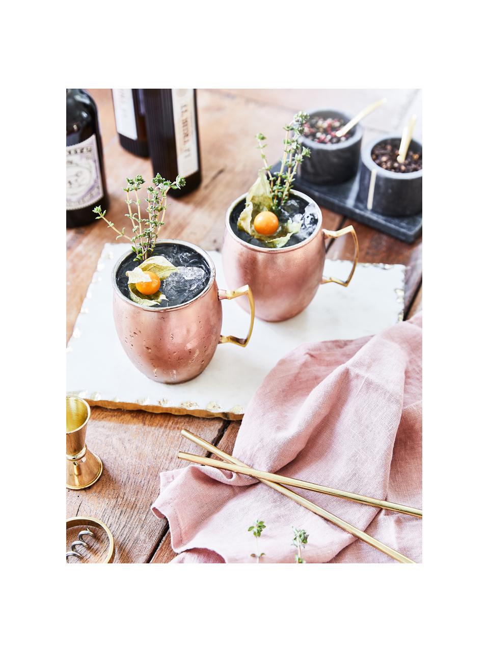 Moscow Mule beker Shiny met glad oppervlak, Staal, buitenzijde verkoperd, Koperkleurig, Ø 9 x H 10 cm, 450 ml