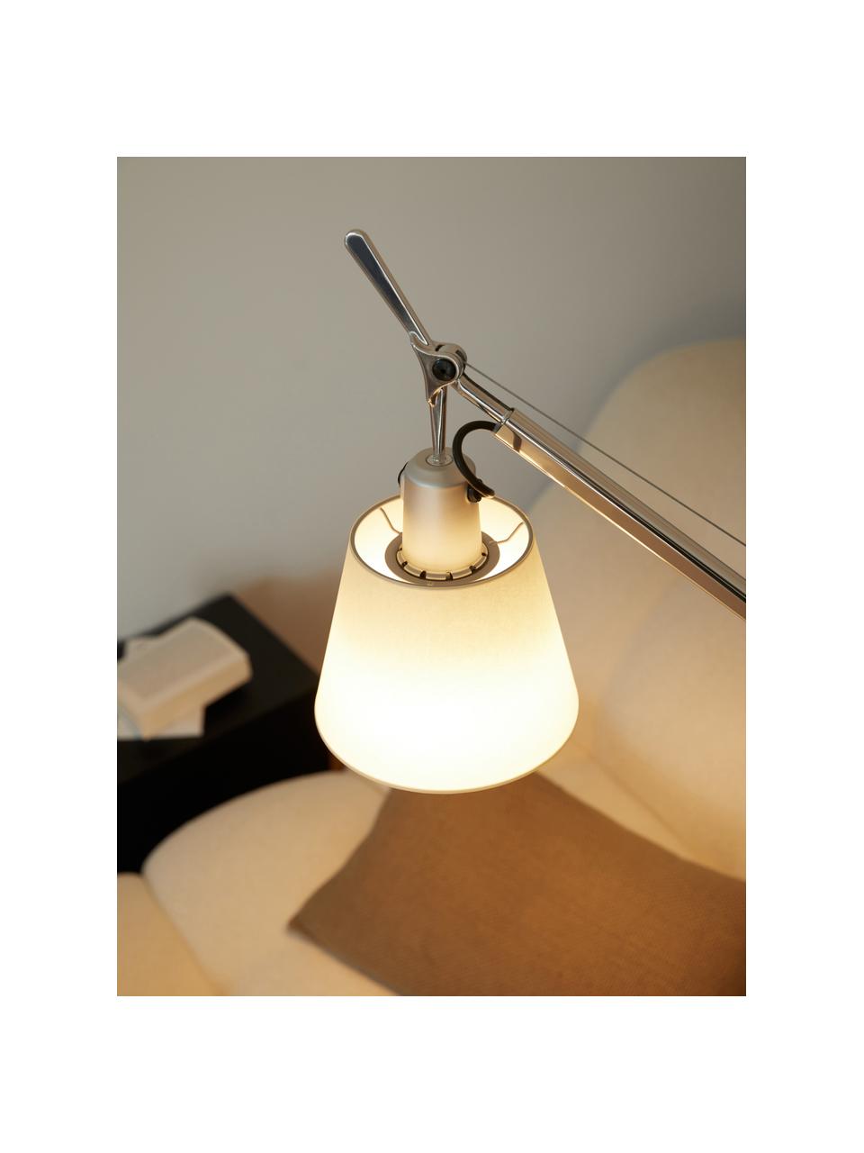 Stojaca lampa Tolomeo Basculante Lettura, Hliník, krémová, Š 87 x V 108 cm