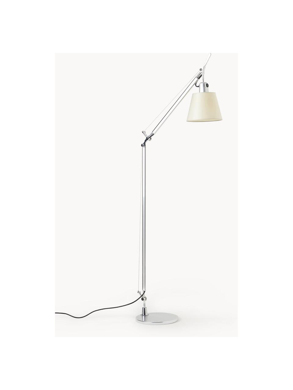 Lampa podłogowa Tolomeo Basculante, Stelaż: aluminium powlekane, Odcienie srebrnego, W 108 cm