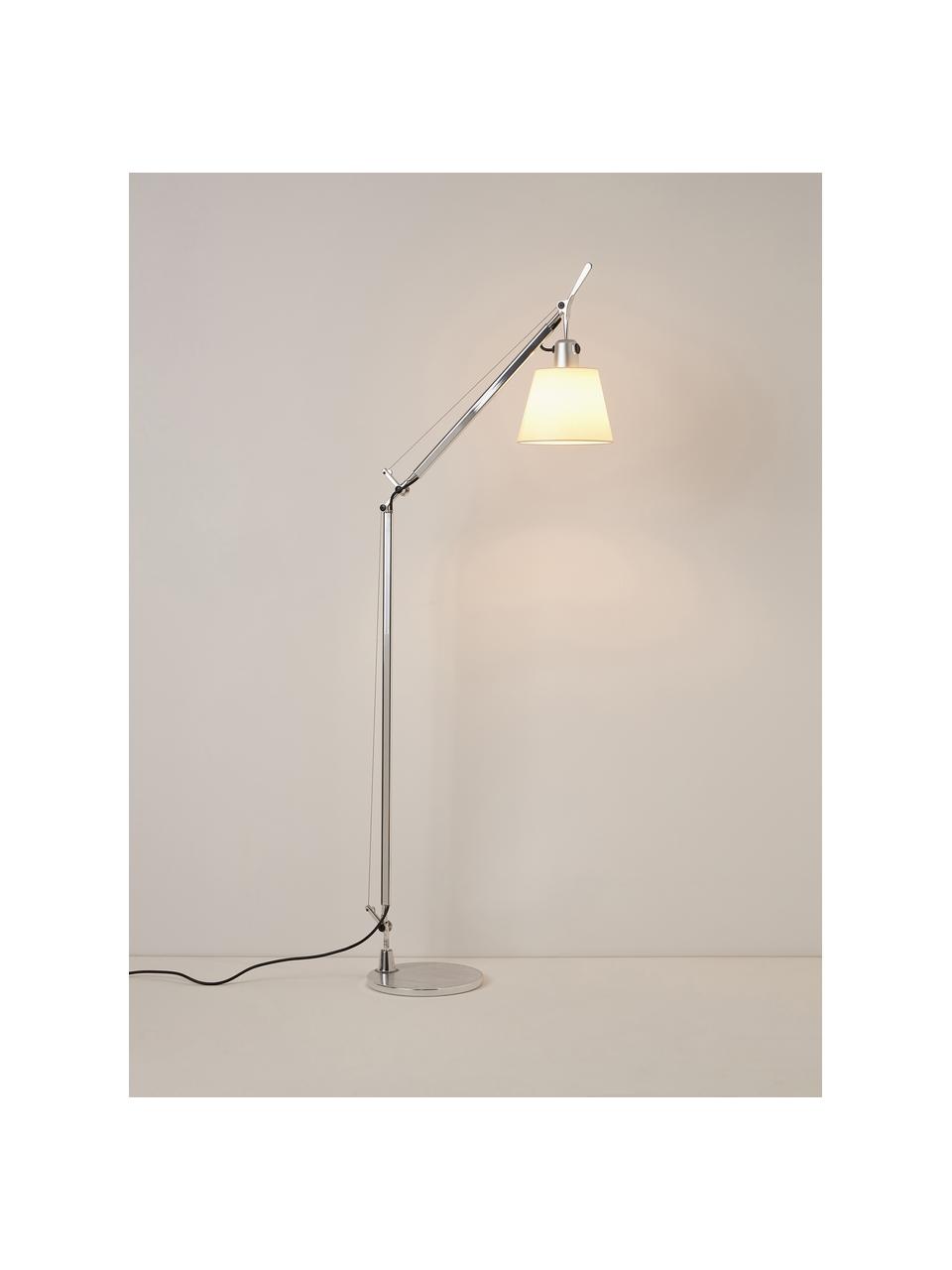 Lampa podłogowa Tolomeo Basculante Lettura, Stelaż: aluminium powlekane, Aluminium, kremowy, S 87 x W 108 cm