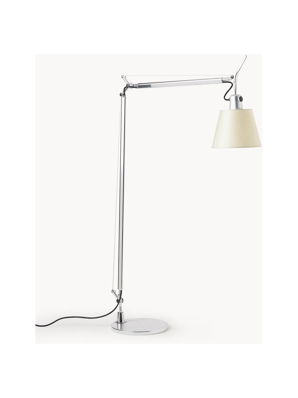 Lampa podłogowa Tolomeo Basculante Lettura, Stelaż: aluminium powlekane, Aluminium, kremowy, S 87 x W 108 cm