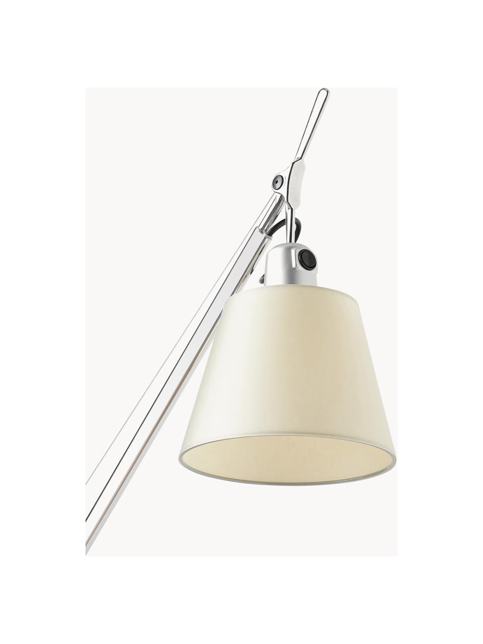 Lampa podłogowa Tolomeo  Basculante Lettura, Stelaż: aluminium powlekane, Aluminium, kremowy, S 87 x W 108 cm