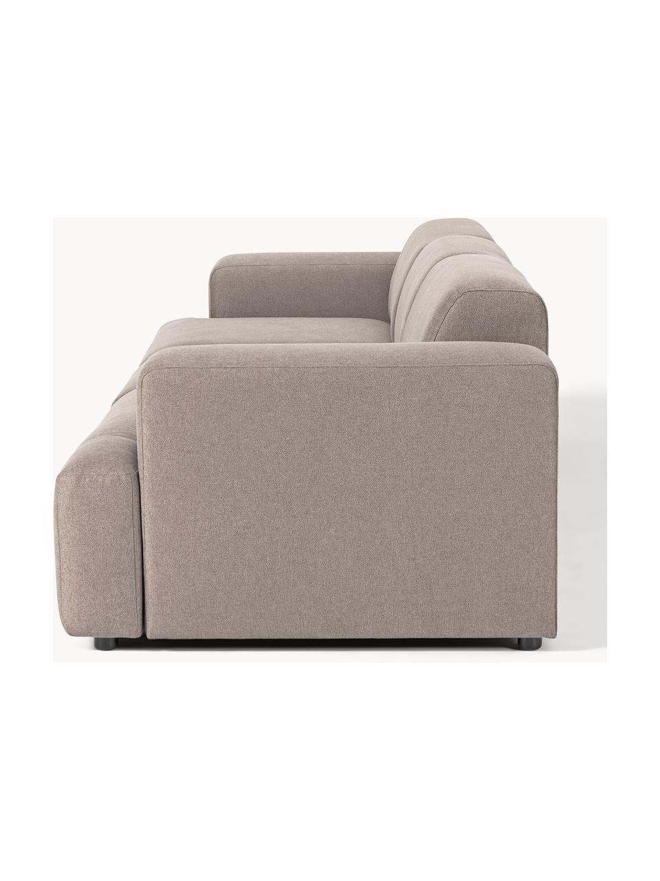 Sofa Melva (4-Sitzer), Bezug: 100 % Polyester Der strap, Gestell: Massives Kiefern- und Fic, Füße: Kunststoff Dieses Produkt, Webstoff Taupe, B 319 x T 101 cm