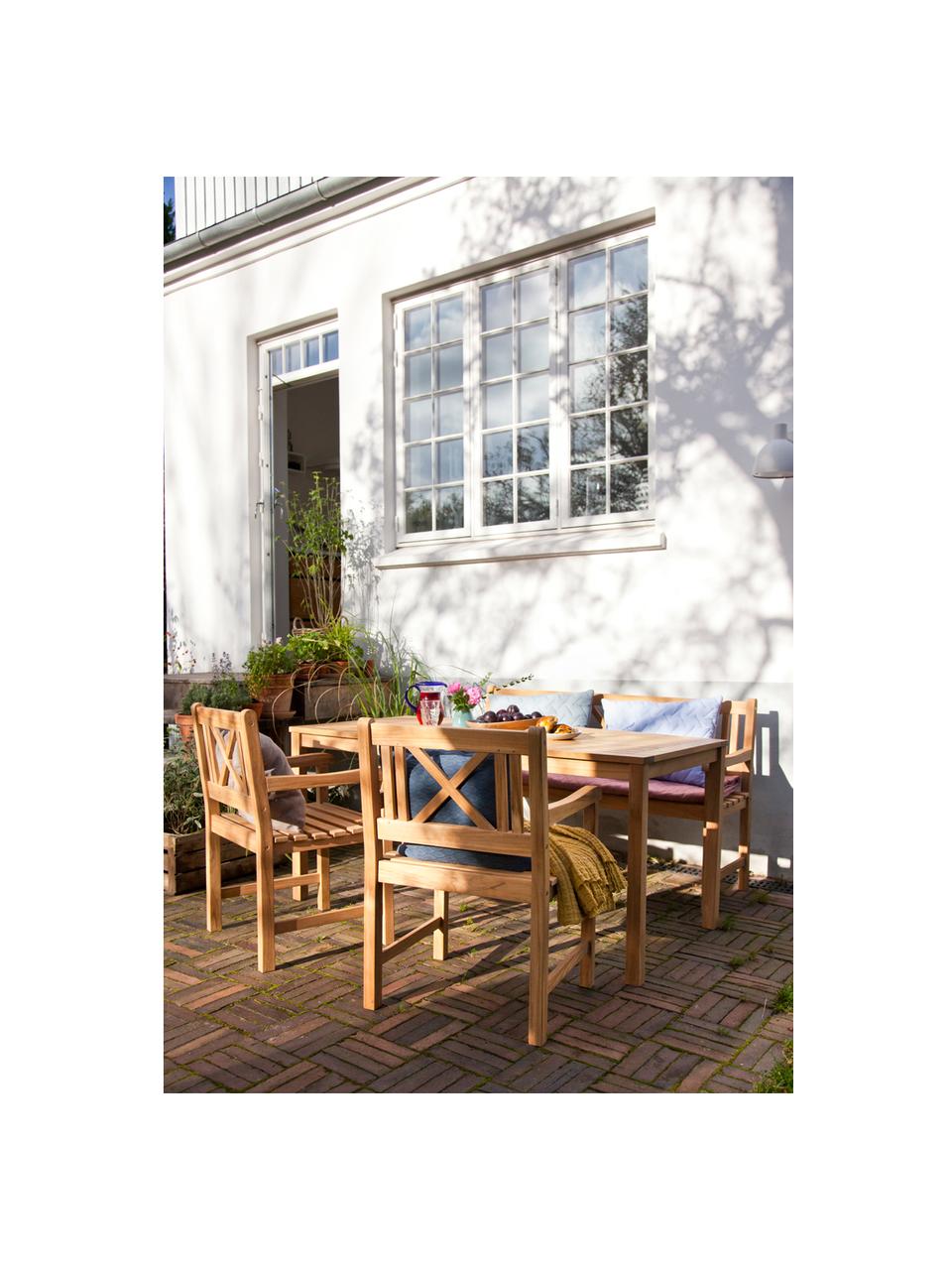 Sedia da giardino in legno di teak Rosenborg, Legno di teak sabbiato
Certificato V-legal, Teak, Larg. 59 x Alt. 89 cm
