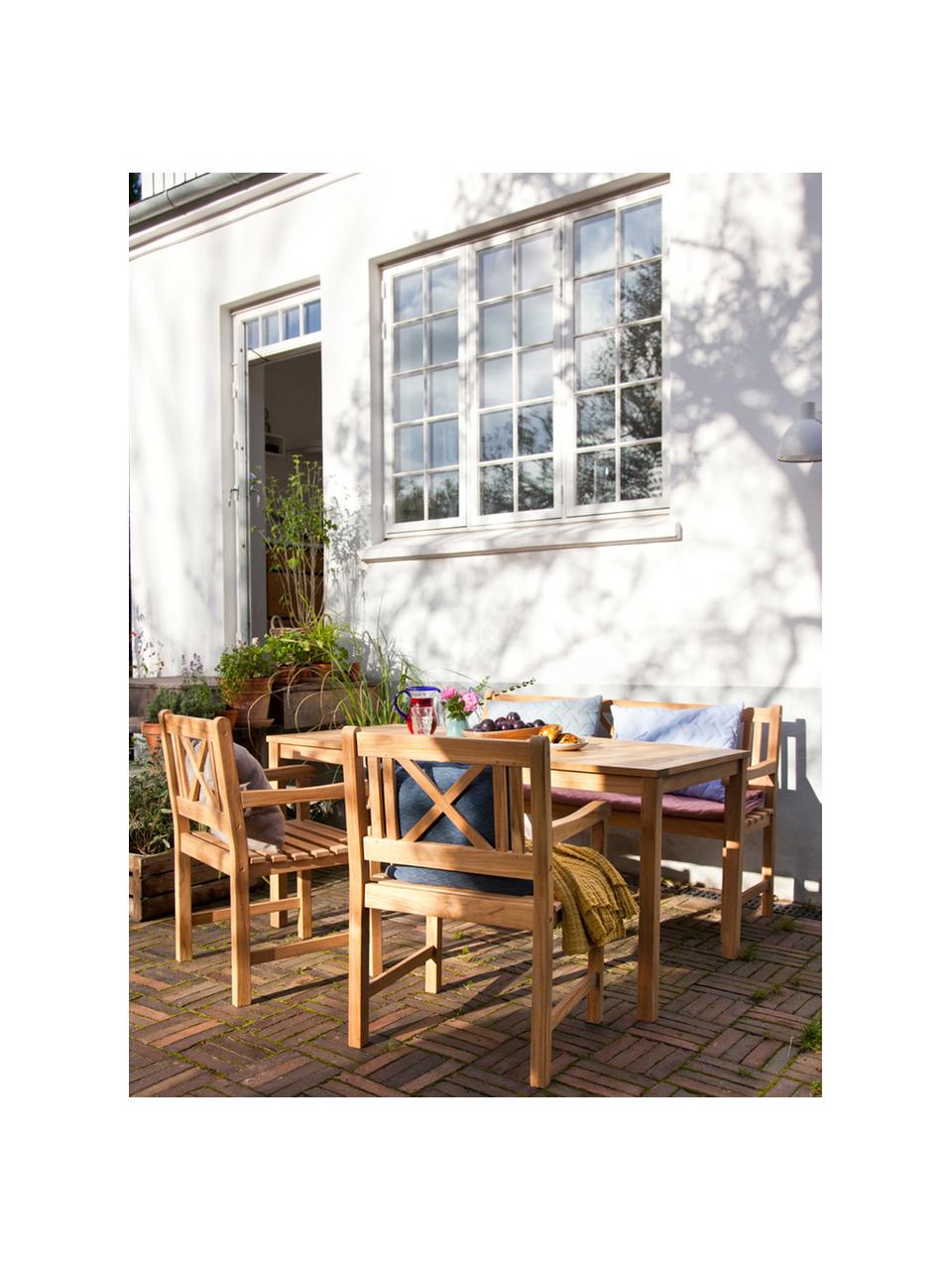Sedia da giardino in legno di teak Rosenborg, Legno di teak sabbiato
Certificato V-legal, Teak, Larg. 59 x Alt. 89 cm