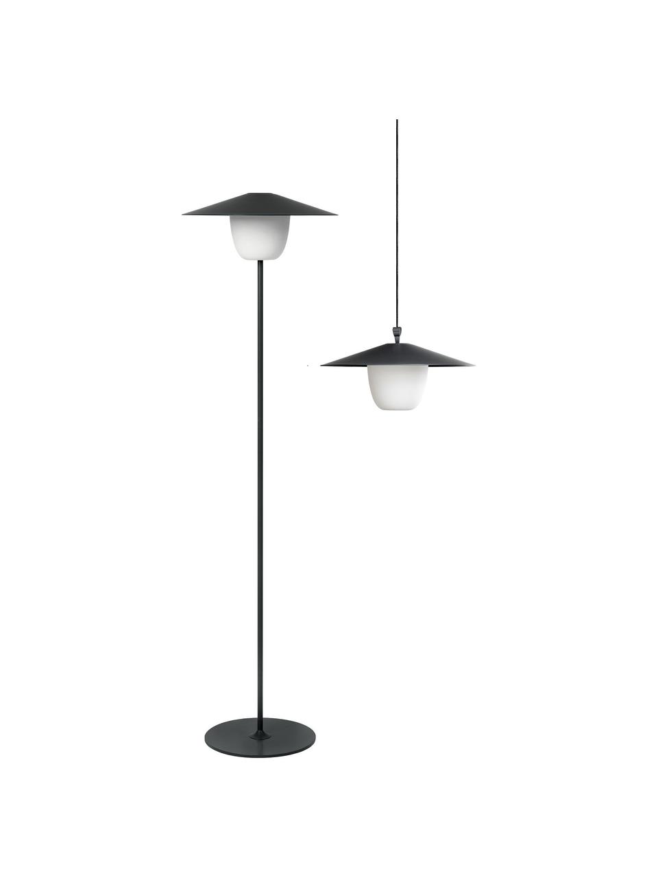 Lámpara para exterior LED Ani, portátil para colgar o de pie, Pantalla: aluminio, Cable: plástico, Negro, Ø 34 x Al 121 cm