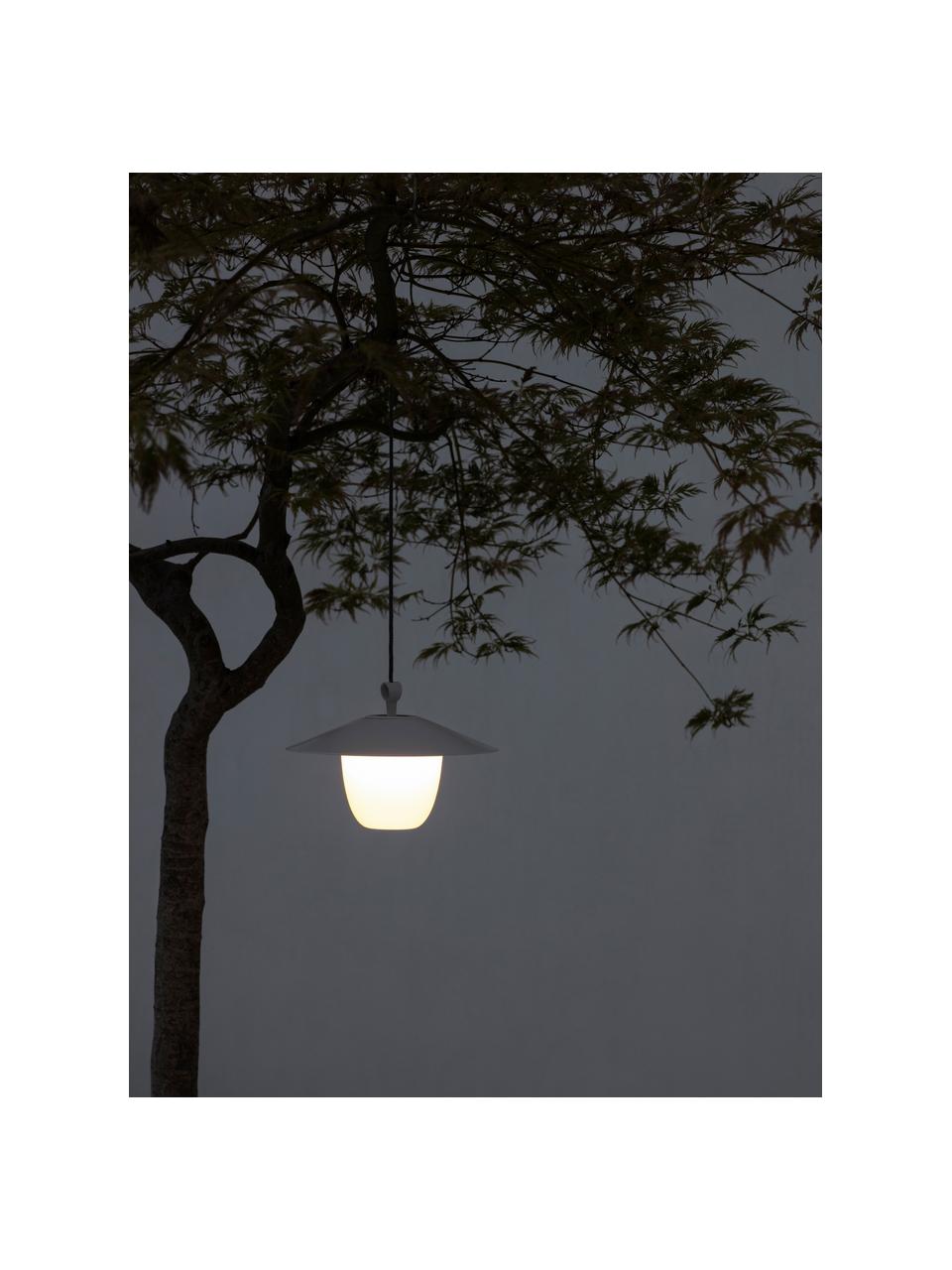 Mobile dimmbare LED-Außenleuchte Ani zum Hängen oder Stellen, Lampenschirm: Aluminium, Lampenfuß: Aluminium, beschichtet, Schwarz, Weiß, Ø 34 x H 121 cm