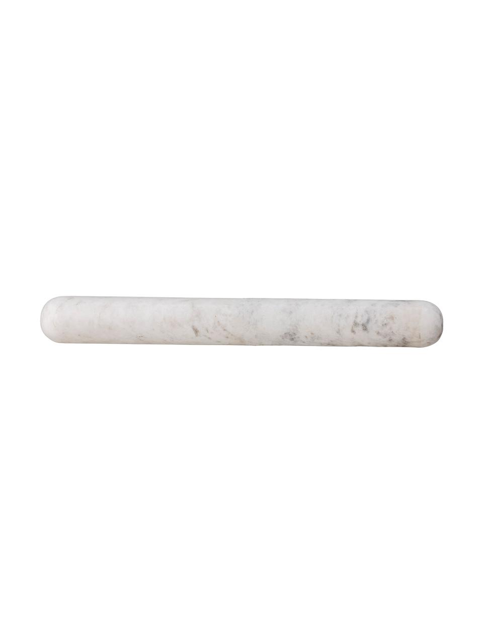 Marmor-Nudelholz Maica, Marmor, Weiß, marmoriert, B 34 x H 5 cm
