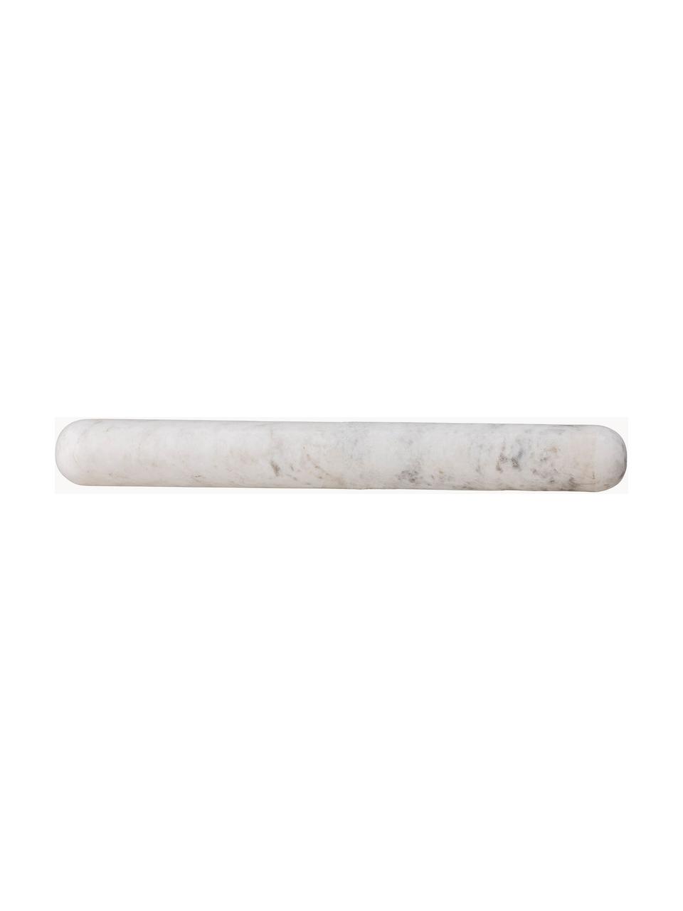 Marmor-Nudelholz Maica, Marmor, Weiss, marmoriert, B 34 x H 5 cm