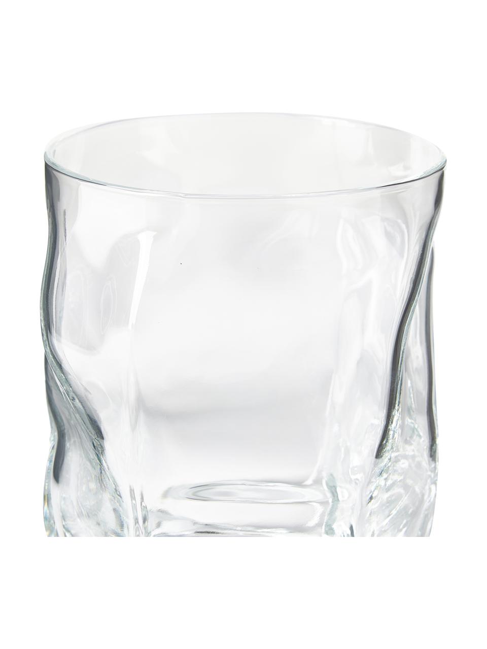 Vasos de forma orgánica Sorgente, 6 uds., Vidrio, Transparente, Ø 9 x Al 11 cm, 420 ml