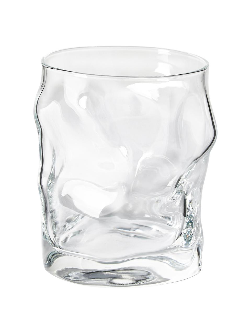 Sklenice v organickém tvaru Sorgente, 6 sk, Sklo, Transparentní, Ø 9 x V 11 cm, 420 ml