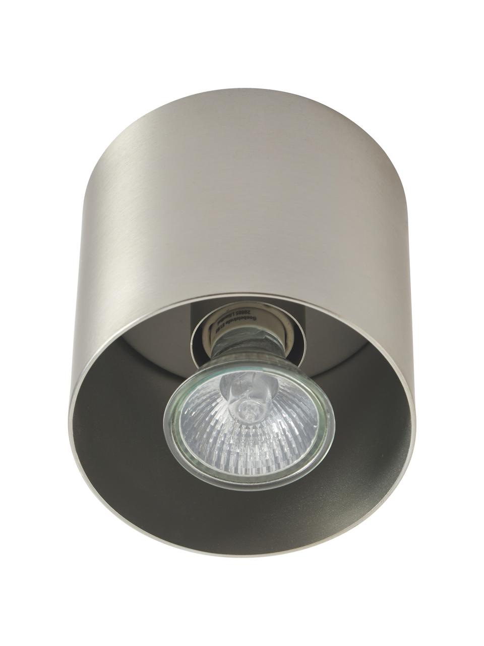Foco Roda, Metal pintado, Plateado, mate, Ø 10 x Al 10 cm