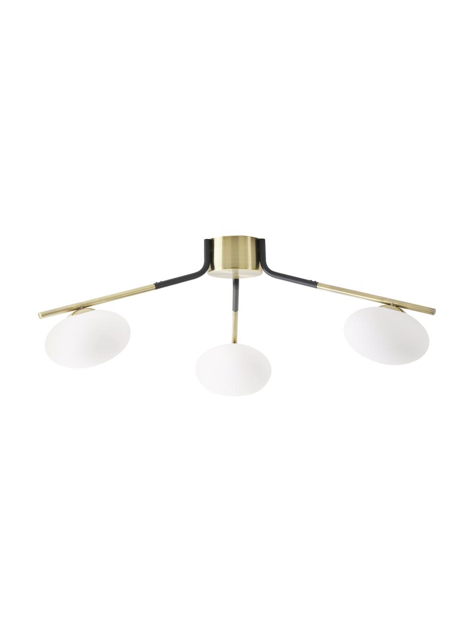 Veľká dizajnová stropná lampa Guna, Čierna, mosadzné odtiene, Ø 76 x V 25 cm