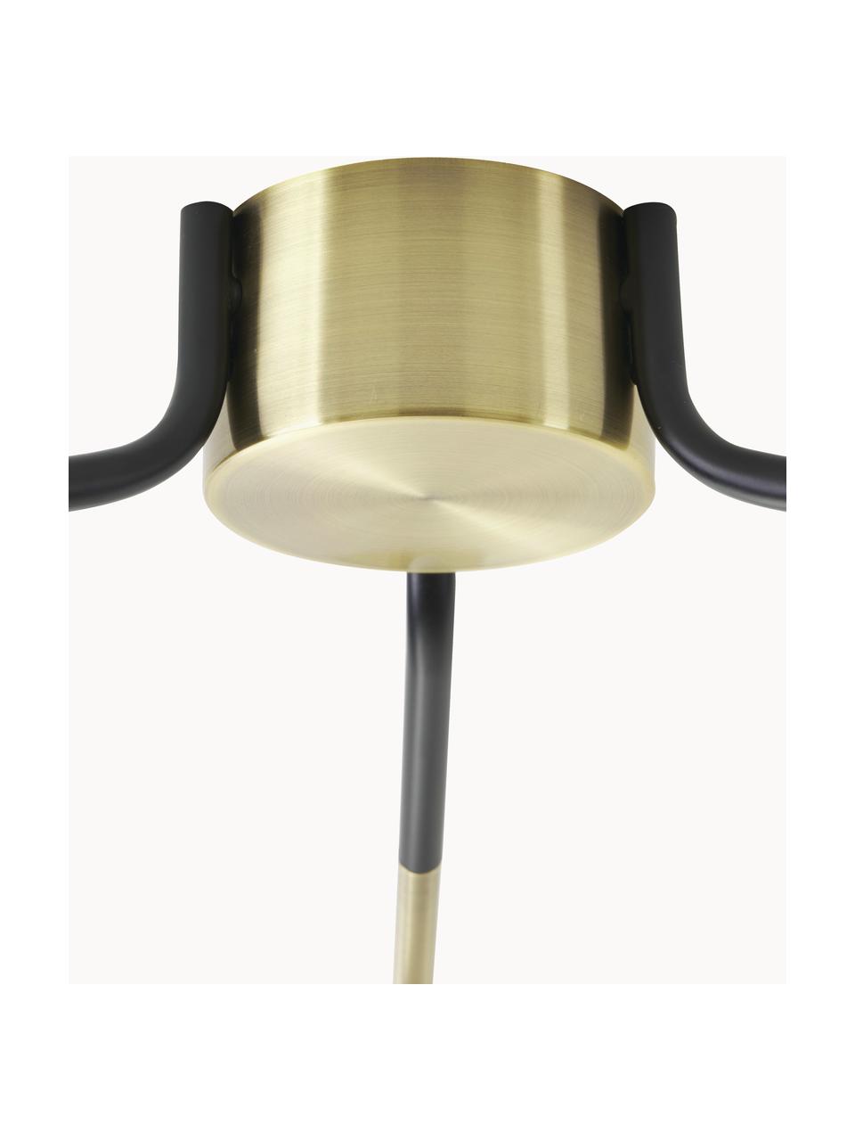 Grote design plafondlamp Guna, Zwart, goudkleurig, Ø 76 x H 25 cm