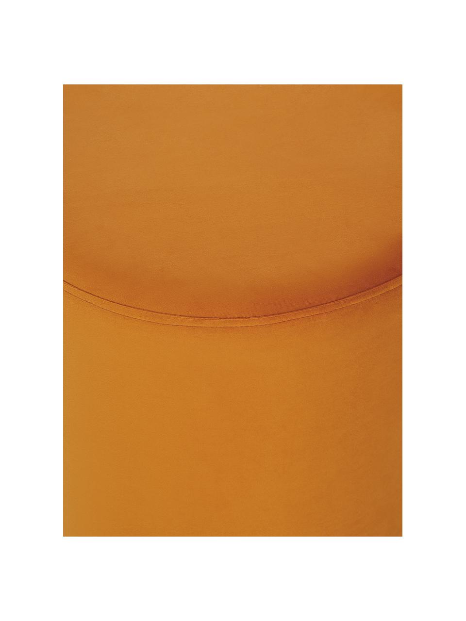 Fluwelen poef Daisy, Bekleding: fluweel (polyester), Frame: multiplex, Fluweel terracotta, Ø 38 x H 45 cm