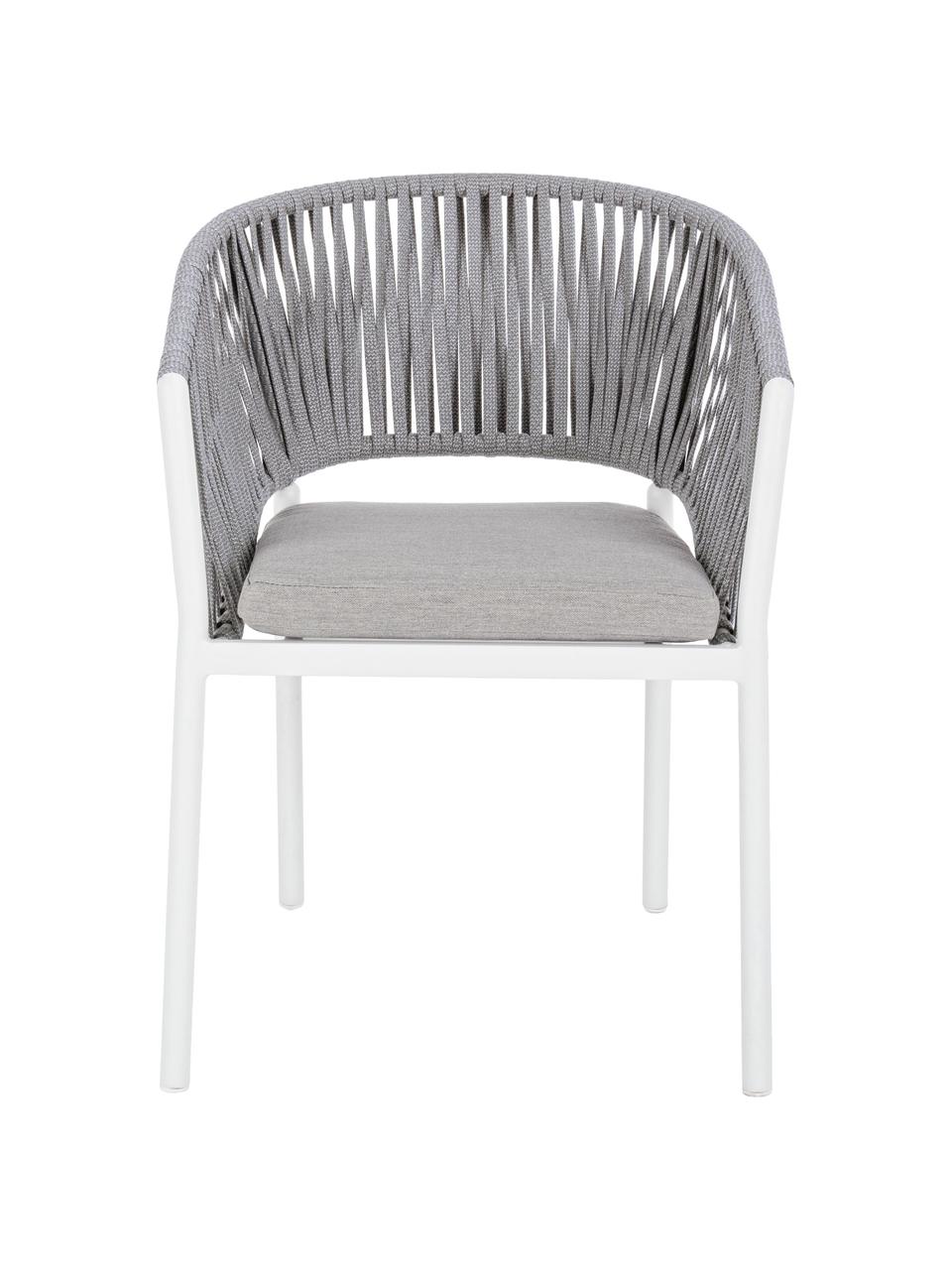 Stohovatelná zahradní židle Florencia, Šedá, bílá, Š 60 cm, V 80 cm