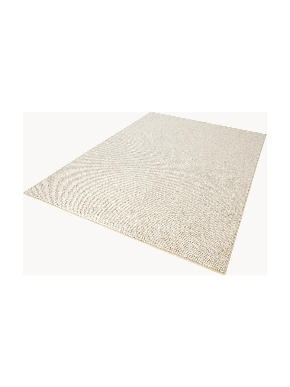 Okrúhly koberec so slučkovým povrchom Lyon, Krémovobiela, Š 140 x D 200 cm (veľkosť S)