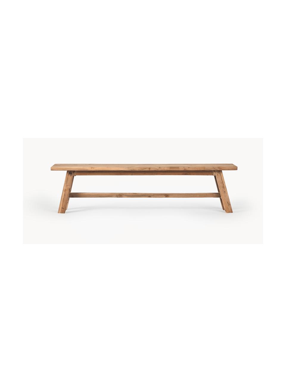 Banc en bois de teck Lawas, Bois de teck recyclé, finition naturelle
Ce produit est fabriqué à partir de bois certifié FSC® issu du développement durable, Bois de teck, larg. 180 x haut. 45 cm