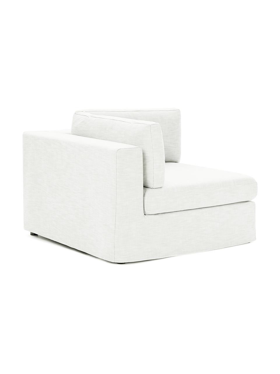 Módulo de esquina sofá Russell, desenfundable, Tapizado: 100% algodón Alta resiste, Tapizado: relleno de espuma, Estructura: madera contrachapada de p, Patas: plástico, Tejido Off White, An 103 x F 103 cm