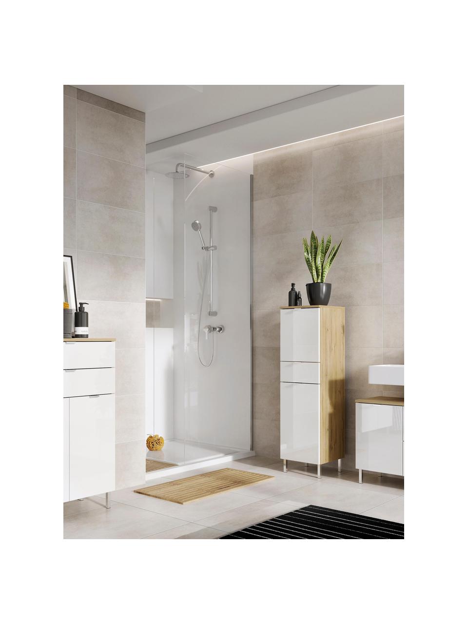 Rangement de salle de bain Sydney, larg. 34 cm, Bois, blanc, larg. 34 x long. 120 cm