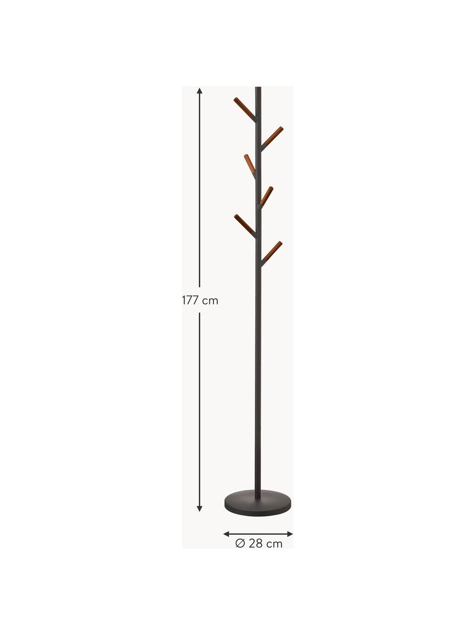 Věšák na oblečení z kovu Plain, Černá, Ø 28 cm, V 177 cm