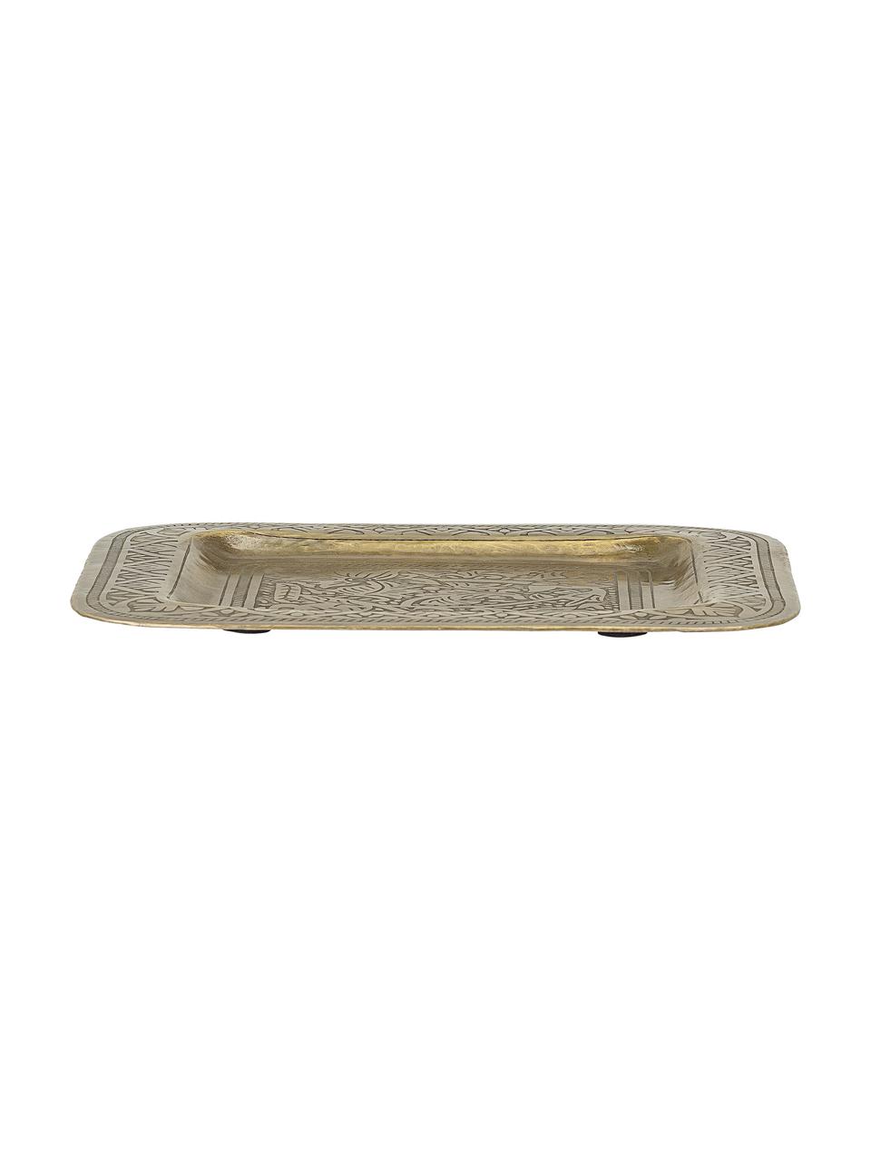 Deko-Tablett Collo aus Metall, Metall, beschichtet, Messingfarben, B 29 x T 29 cm