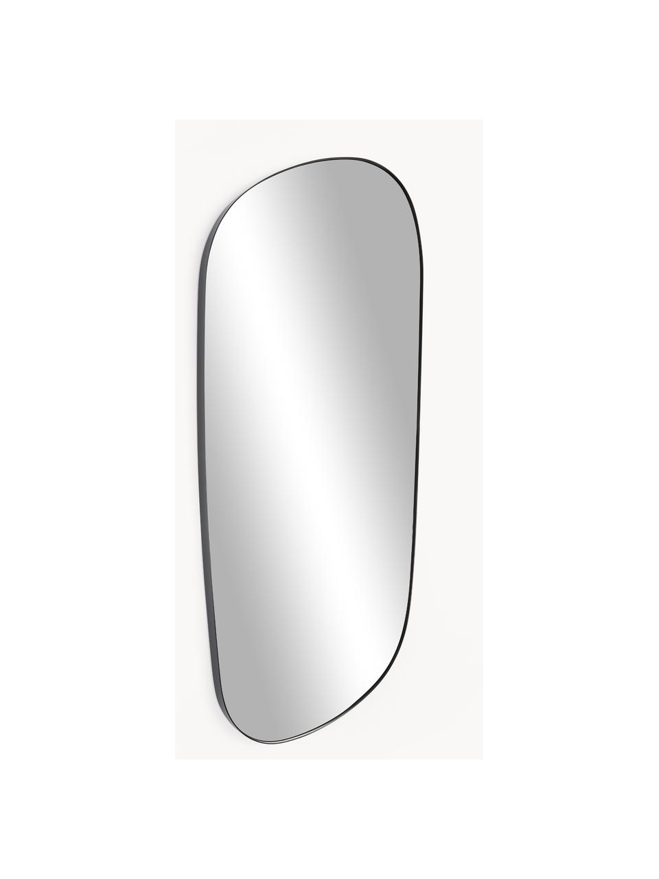 Wandspiegel Oiva in geschwungener Form, Rückseite: Mitteldichte Holzfaserpla, Spiegelfläche: Spiegelglas Dieses Produk, Schwarz, B 75 x H 150 cm