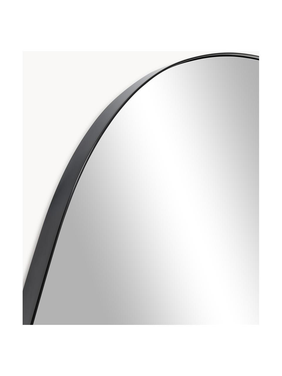 Nástěnné zrcadlo v zakřiveném tvaru Oiva, Černá, Š 75 cm, V 150 cm